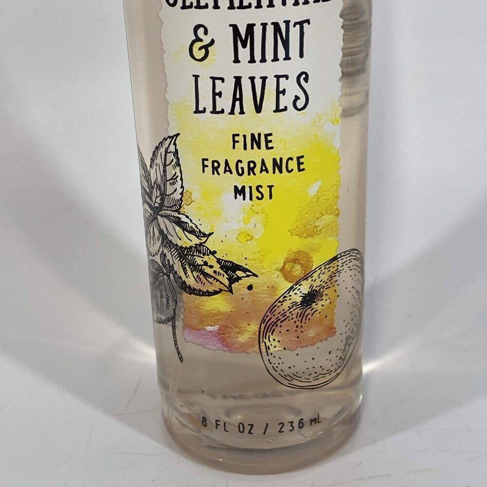 Bath & Body Works Clementine & Mint Leaves Fragrance Spray Mist‎ 8 Oz 95% Full - Picture 2 of 3